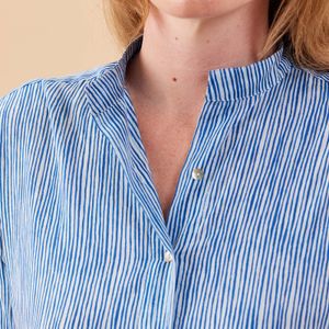 Suri Navy Cotton Long Shirt Dress 6