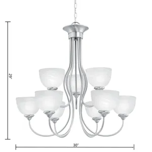 Tahoe 30'' Wide 9-Light Chandelier - Brushed Nickel 2