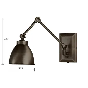 Maggie 6.75'' High 1-Light Swingarm Sconce - Architectural Bronze 2