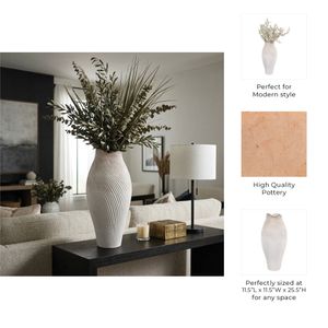 DENNINGLAND WHITE VASE 26 (IN) 11