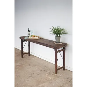 Antique Wooden Folding Console Table 1