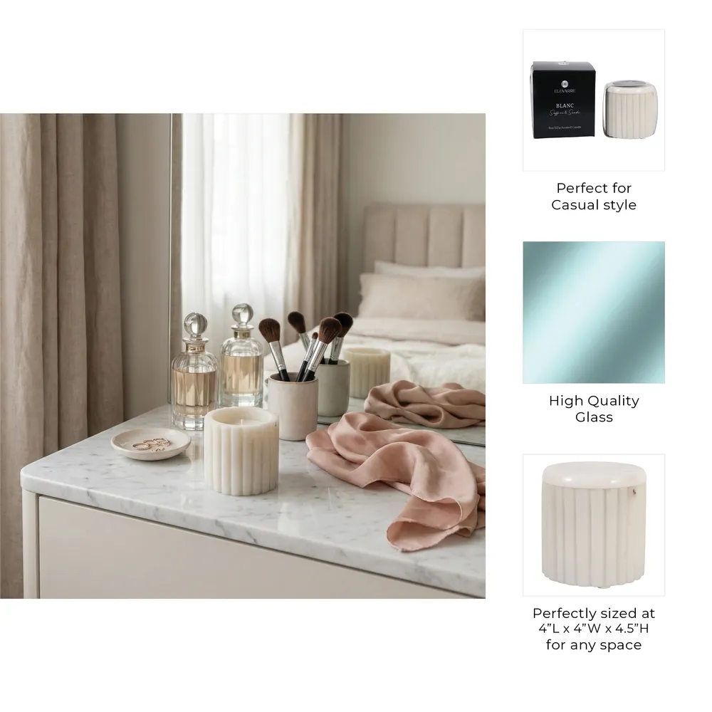 WRENROSE BLANC SAFFRON & SUEDE CANDLE 5 (IN)