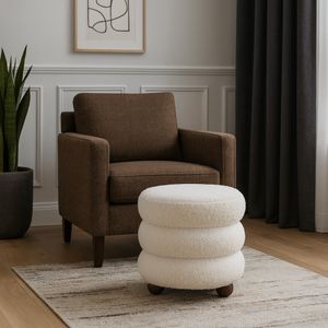BLAINERIDGE IVORY OTTOMAN 18 (IN) 11