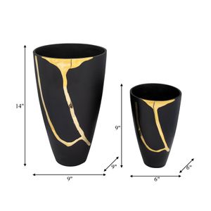 DUTTONBURN SET OF 2 BROWN VASES 14 (IN) 10