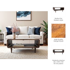 DANFORTHMORE BROWN COFFEE TABLE 16 (IN) 10