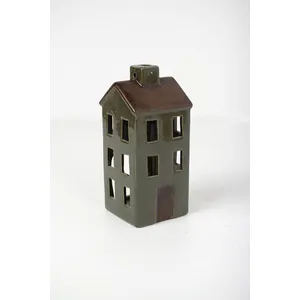 Set of 6 Colorful Ceramic Village Luminaries 3