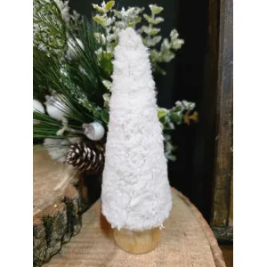 Smallall White Fur Tree 6x2x2in 1