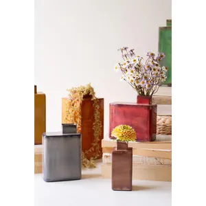 Set of 6 Painted Metal Vases 3