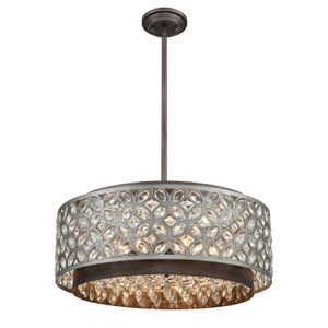 Rosslyn 22'' Wide 6-Light Chandelier - Weathered Zinc 1