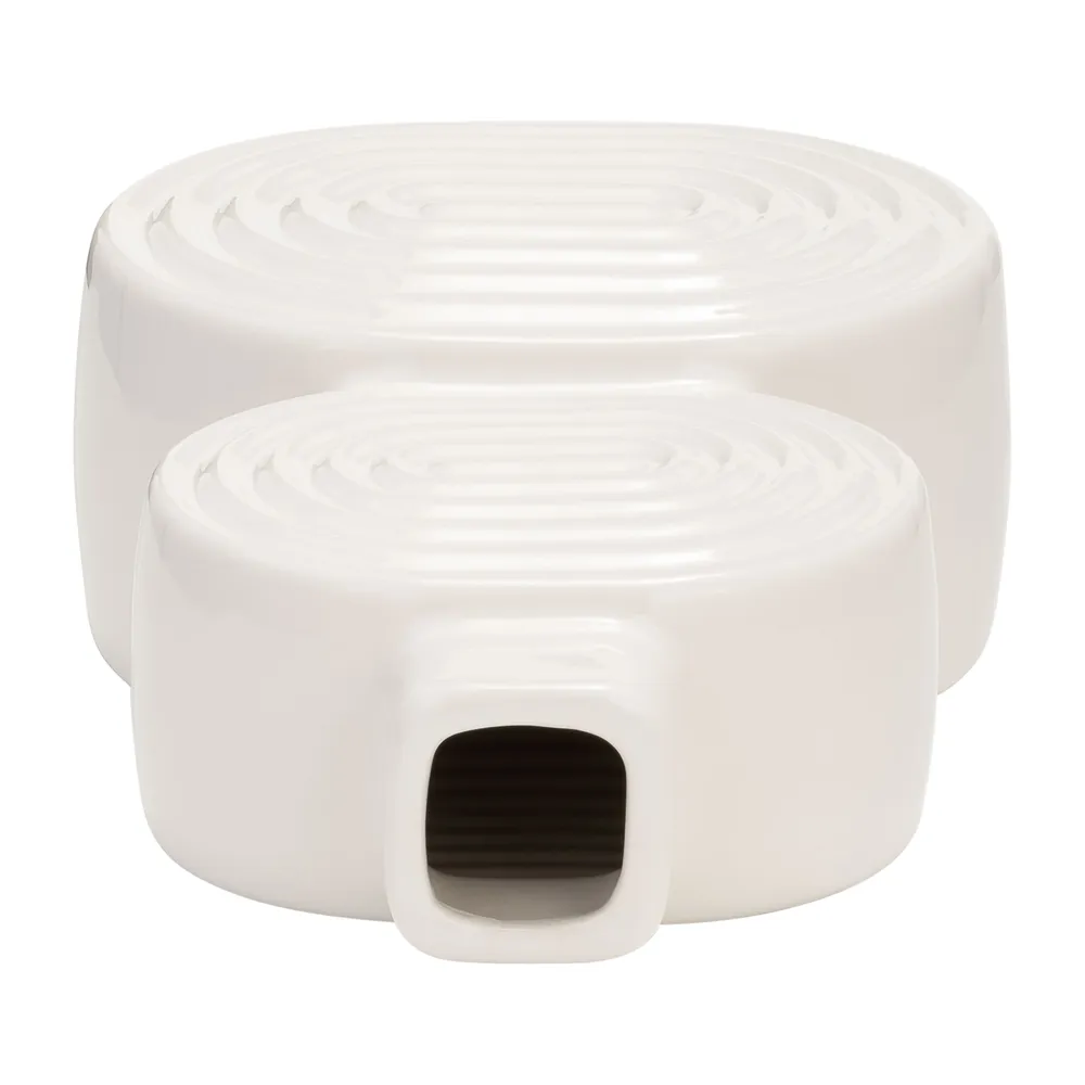 LEONAGATE WHITE VASE 10 (IN)