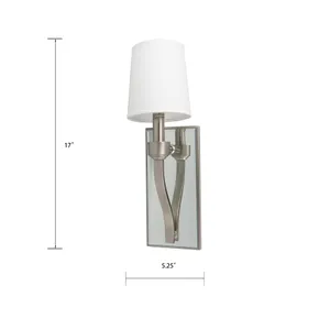 Roule Mirror 17'' High 1-Light Sconce - Brushed Nickel 2