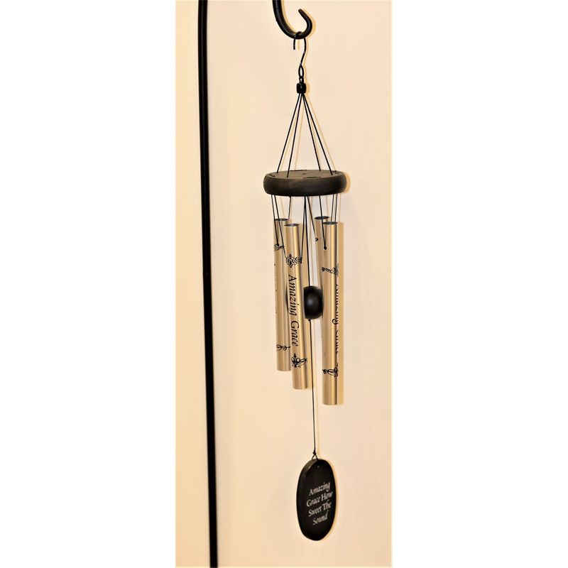 23" Amazing Grace Wood Chimes, Silver