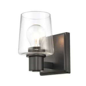 Celia 5″ Wide 1-Light Vanity Light - Matte Black 2