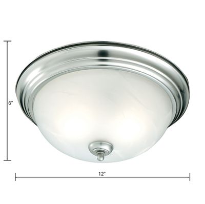 Harmony 12'' Wide 1-Light Flush Mount - Brushed Nickel