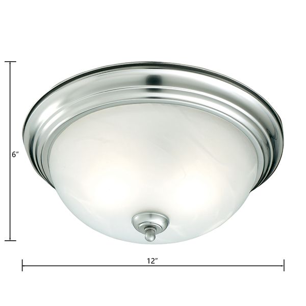 Harmony 12'' Wide 1-Light Flush Mount - Brushed Nickel
