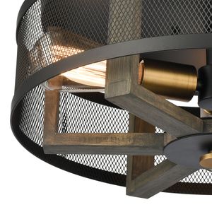 Woodbridge 17'' Wide 3-Light Flush Mount - Matte Black 3