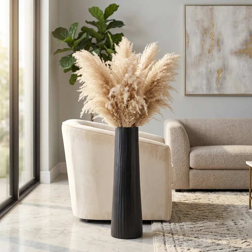NATECROSS BLACK VASE 36 (IN)