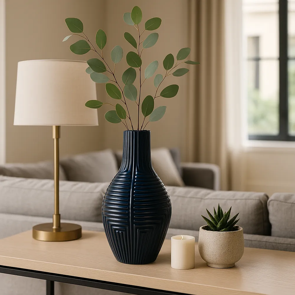 ROBINFIELD BLUE VASE 16 (IN)