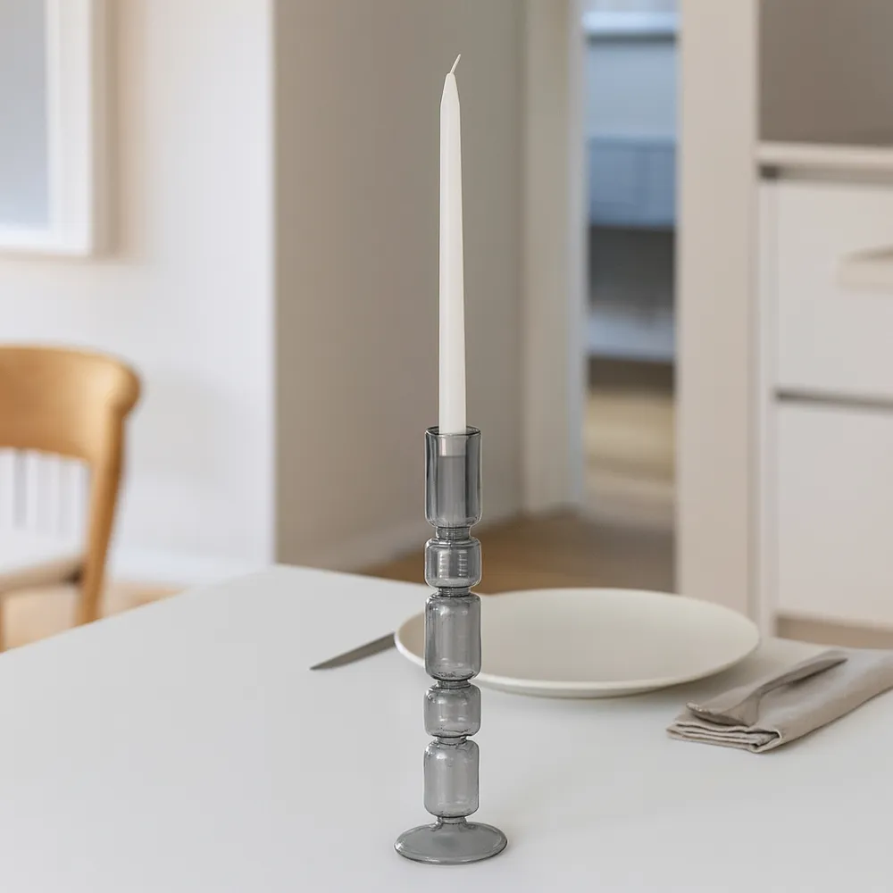 HENDONVALE BLACK CANDLE HOLDER 14 (IN)