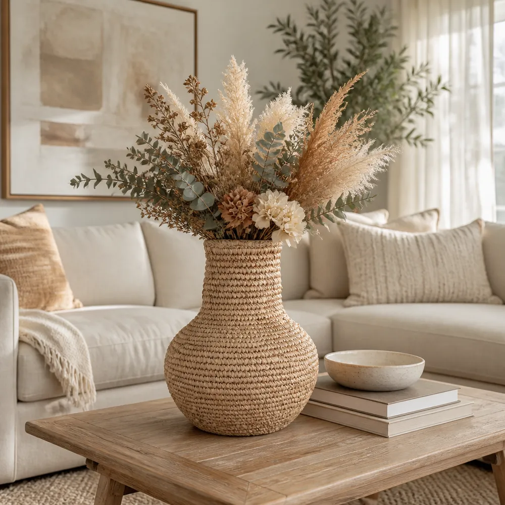 SLATERWOOD TAN VASE 16 (IN)