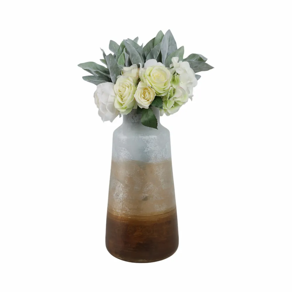 ORIONPARK WHITE GLASS VASE 17 (IN)