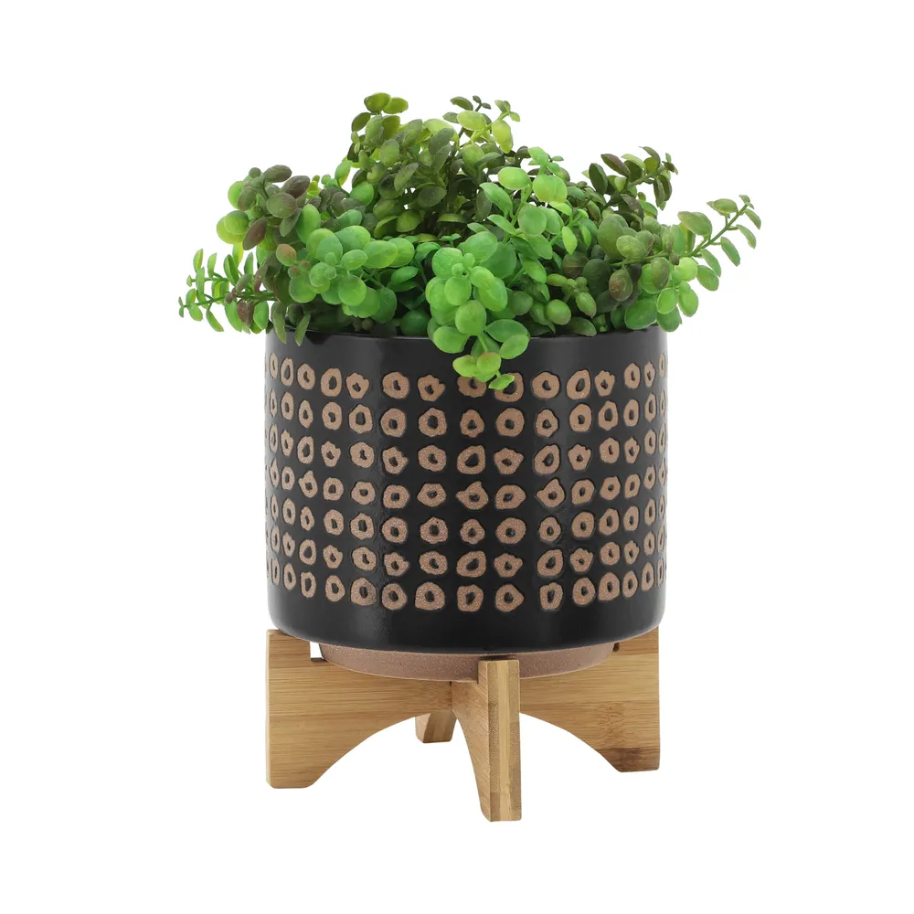 TANNERHAM SET OF 2 BROWN PLANTER 11 (IN)