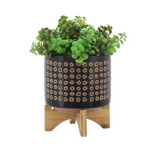 TANNERHAM SET OF 2 BROWN PLANTER 11 (IN) 4