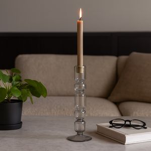 HENDONVALE BLACK CANDLE HOLDER 10 (IN) 10
