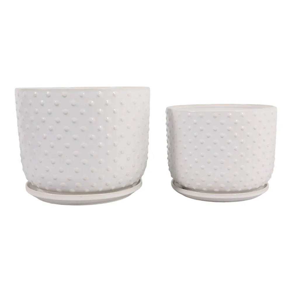 FIONAOAK SET OF 2 WHITE PLANTER 10 (IN)