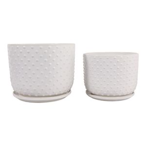 FIONAOAK SET OF 2 WHITE PLANTER 10 (IN) 4