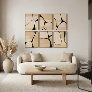 ZOEFORD SET OF 6 BLACK ART 20 (IN) 2
