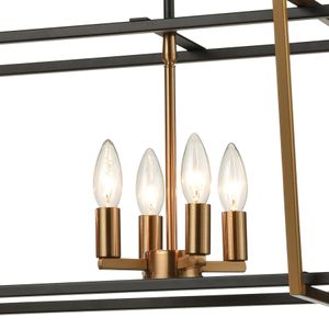 Bridgette 36'' Wide 8-Light Linear Chandelier - Matte Black 3