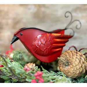 Metal Cardinal Planter 9in 2
