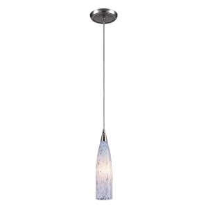 Lungo 3'' Wide 1-Light Mini Pendant - Satin Nickel with Snow White Glass 1