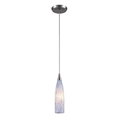 Lungo 3″ Wide 1-Light Mini Pendant - Satin Nickel with Snow White Glass