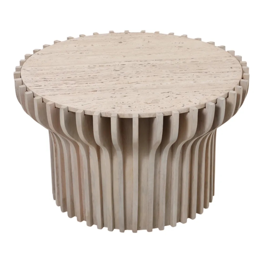 INGRIDBEACH WHITE COFFEE TABLE 19 (IN)