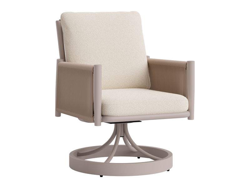 Rivan Swivel Dining Chair Beige 7