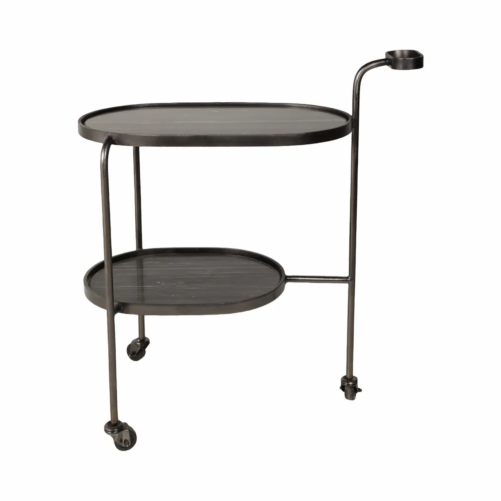 COLINOAK GRAY BAR CART 33 (IN)