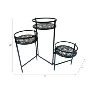 HALTONCROSS BLACK PLANT STAND 22 (IN) 10