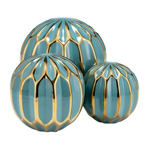 IVYPARK SET OF 3 BLUE ORBS 6 (IN) 7