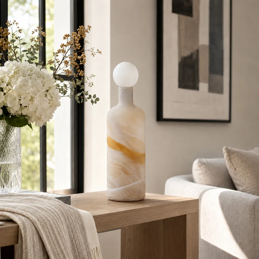NEWTONGROVE GRAY GLASS VASE 16 (IN)