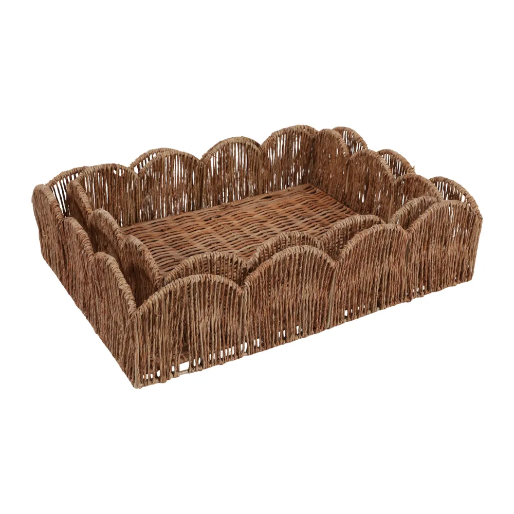 YATESGROVE SET OF 2 BROWN TRAY 4 (IN)