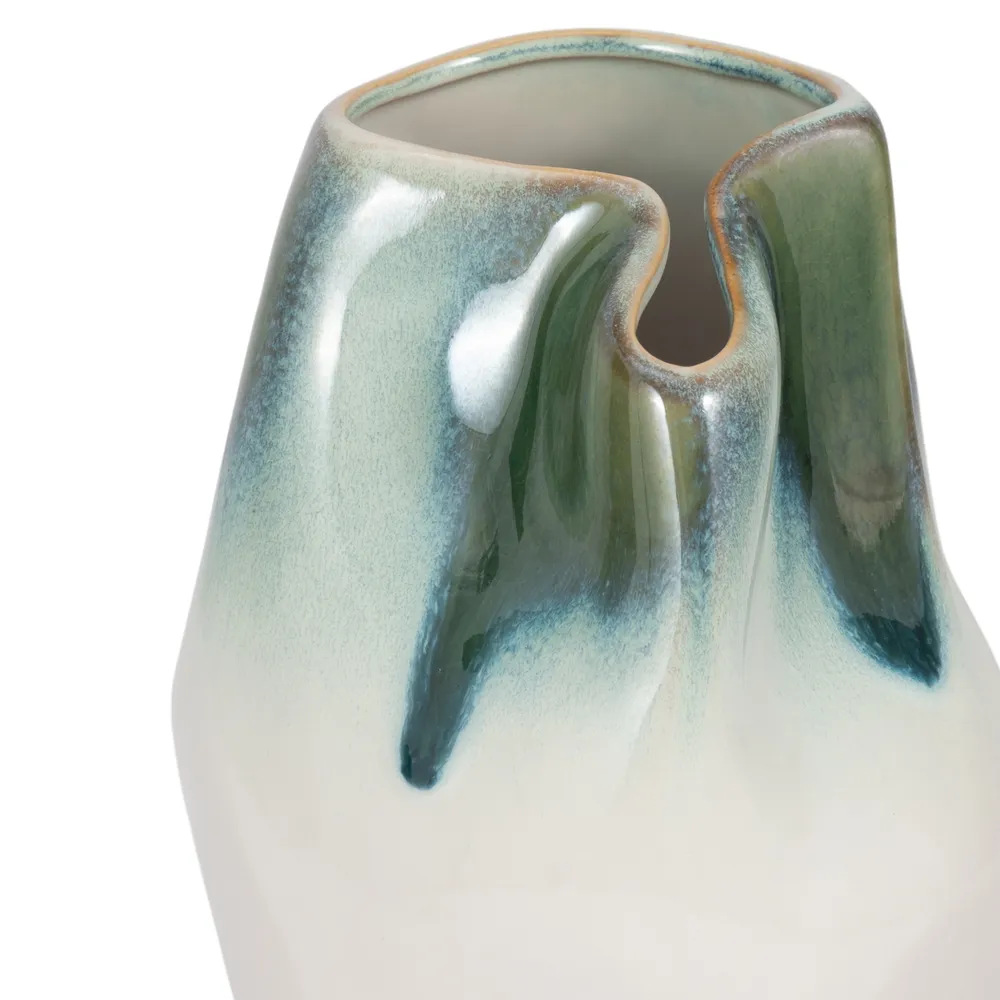 ALDERVALE WHITE VASE 10 (IN)