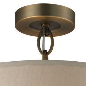 Baxter 16'' Wide 3-Light Semi Flush Mount - Brushed Antique Brass 4