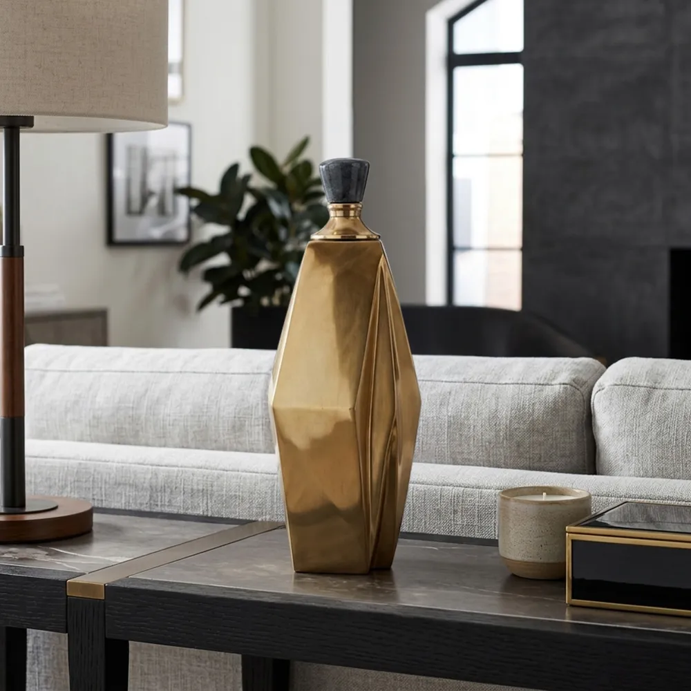 FRAZER GOLD VASE 13 (IN)