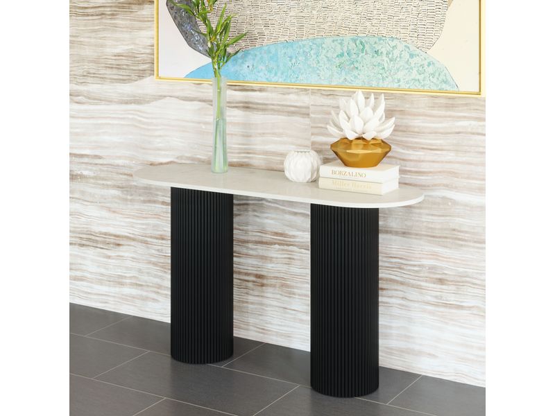 Izola Console Table White & Black 2
