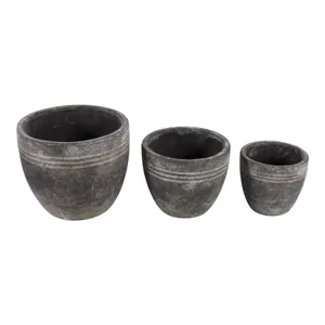 EDGEGATE SET OF 3 BROWN PLANTER 8 (IN) 4