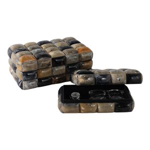 WYLERWAY SET OF 2 BLACK BOXES 6 (IN) 3