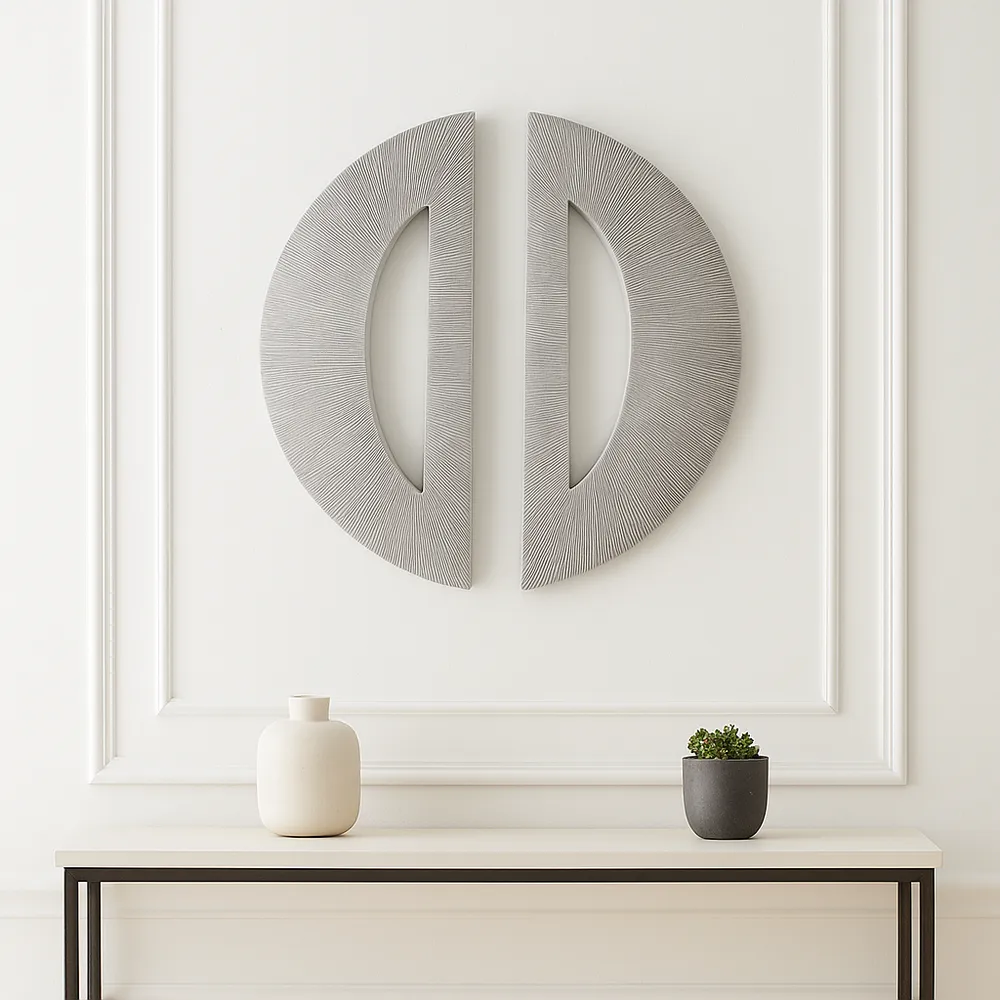 LANEMORE SET OF 2 WHITE WALL SCULPTURES 30 (IN)