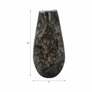 COLEGATE BROWN GLASS VASE 15 (IN) 9